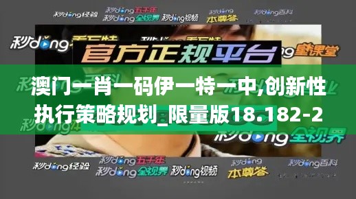 澳门一肖一码伊一特一中,创新性执行策略规划_限量版18.182-2