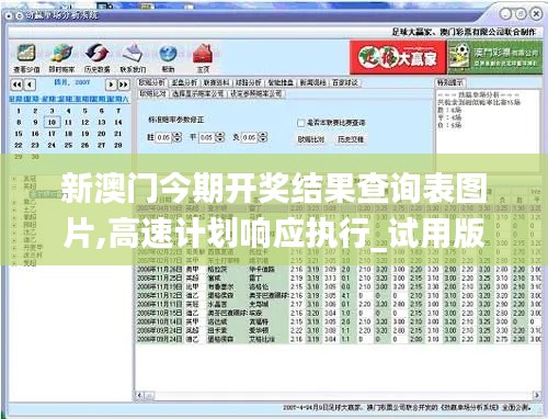 新澳门今期开奖结果查询表图片,高速计划响应执行_试用版2.362