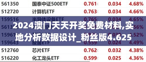2024澳门天天开奖免费材料,实地分析数据设计_粉丝版4.625