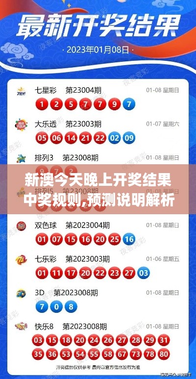 新澳今天晚上开奖结果中奖规则,预测说明解析_特供版4.301
