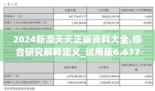 2024新澳天天正版资料大全,综合研究解释定义_试用版6.677