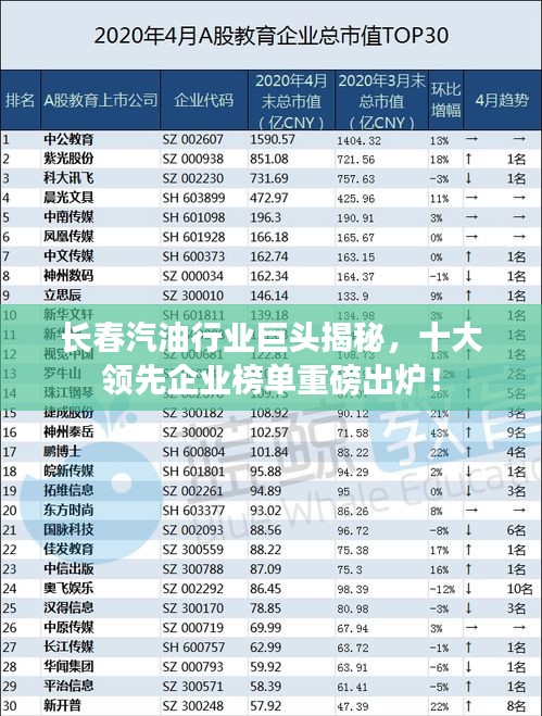 长春汽油行业巨头揭秘，十大领先企业榜单重磅出炉！